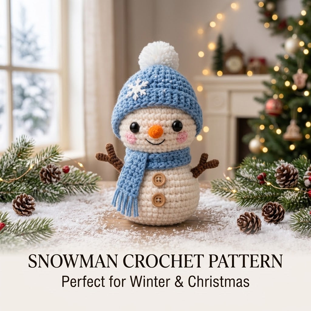 Snowman Crochet Pattern – Amigurumi Snowman PDF Pattern